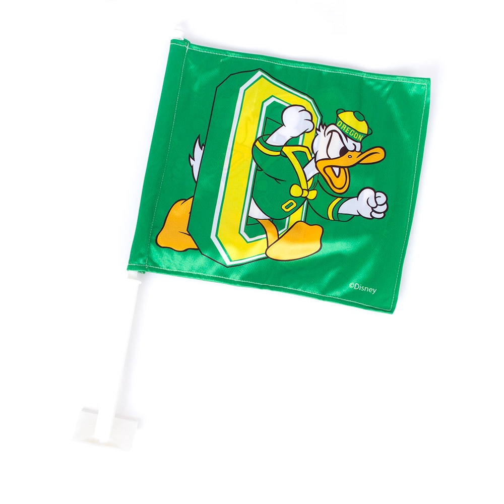 DTO, Wincraft, Green, Flags, Home & Auto, 12"x14", 2 sided, Plastic Pole, Car flag, 961413